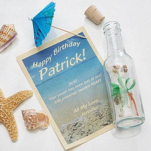 Personalized Birthday Gifts - Message In A Bottle - 4934