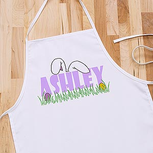 Personalized Kids Easter Apron - Ears to You Design - 4996