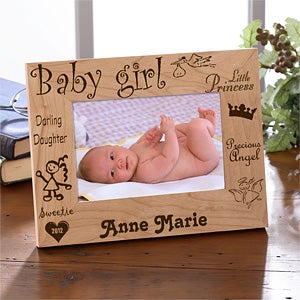 Baby Picture Frames Personalized on Personalized Oh Baby Wood Picture Frame   5056