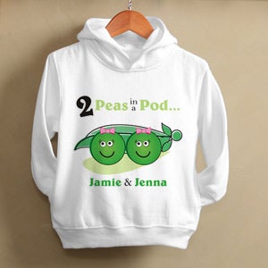 Personalized Twins Kids and Baby Clothes - 2 Peas In A Pod - 5101