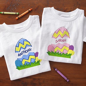 Personalized Kids Easter Clothing - Easter Egg Design - 5165