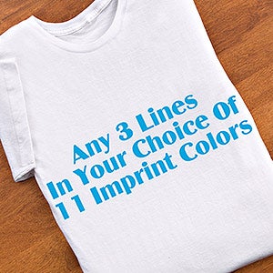 Personalized White Clothing - Custom Printed Text - 5278