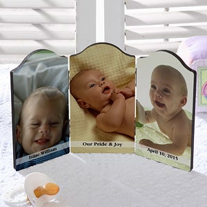 Photo Sentiments Petite Triple Photo Plaque