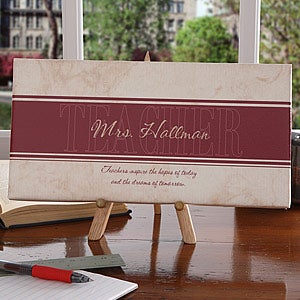 Inspiring Teachers Personalized Canvas Art - 5503