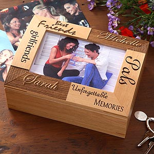 Personalized Best Friends Wood Photo Box - 5516