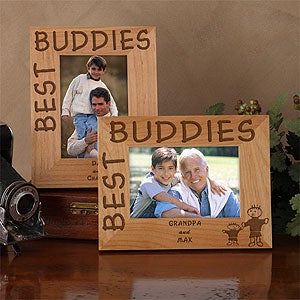 Personalized Wood Picture Frame - Best Buddies Design - 5533