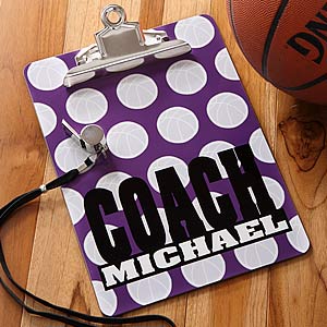 Personalized Basketball Coach Clipboard - 5537