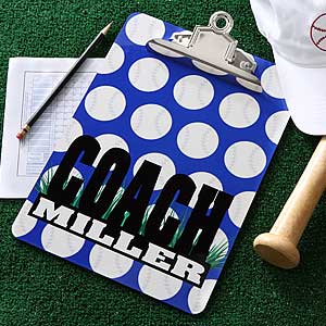 Personalized Baseball Coach Clipboard - 5538