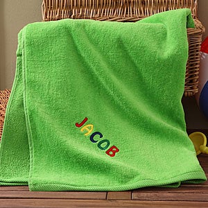 Personalized Fun In the Sun Embroidered Kids Beach Towels - 5599