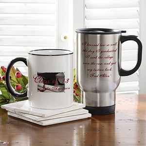 Personalized Graduation Coffee Mugs - Graduation Cap Design - 5614