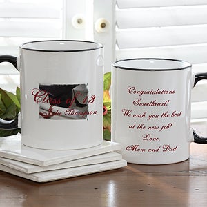 Personalized Graduation Coffee Mugs - Graduation Cap Design - 5614