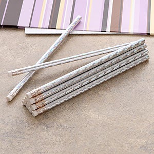 Metallic Silver Pencils - Set of 12 - 5616