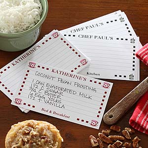 Chef's Custom Printed Recipe Cards - 5679