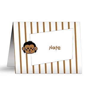 Kids Cartoon Graphic Personalized Note Card Set - 5738