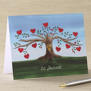 Family Tree Personalized Note Card Sets - 5751