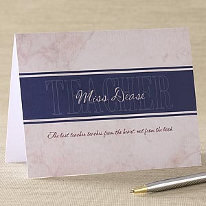 Personalized Teacher Note Card Stationery Set - 5759