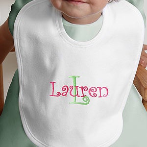 Personalized Embroidered Baby Clothes - Girls Name & Initial - 5792
