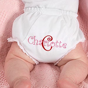 Personalized Embroidered Baby Clothes - Girls Name & Initial - 5792