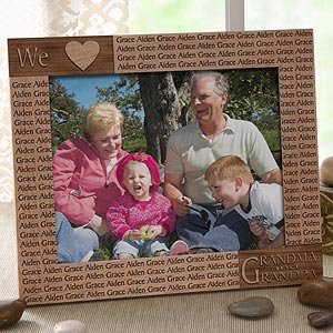 Loving Hearts Engraved 8" x 10" Personalized Wood Frame - 5833