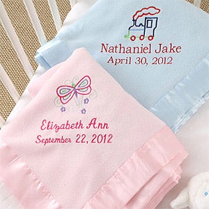 Baby Love Embroidered Baby Blanket