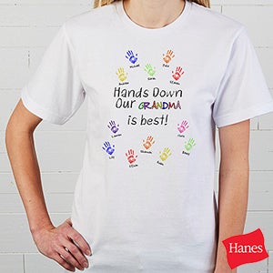 Hands Down Personalized Grandma T-Shirt Hands Down Personalized Grandma T-Shirt