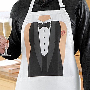 Mr. & Mrs. Personalized Wedding Apron Set - 5868