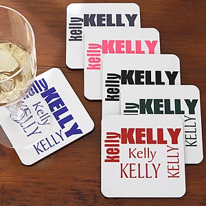 Custom Name Personalized Drink Coasters - 5874