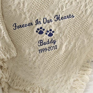 Personalized Pet Memorial Afghan Blankets - 5905