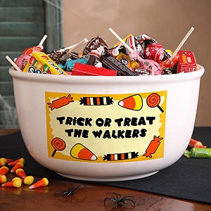 Trick or Treat Personalized Halloween Candy Bowl - 5912