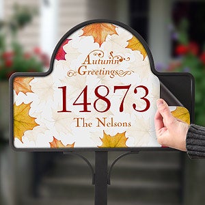 Fall Leaves Personalized Autumn Yard Stake - 5914