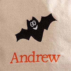 Jumbo Personalized Halloween Bat Trick or Treat Bag - 5951