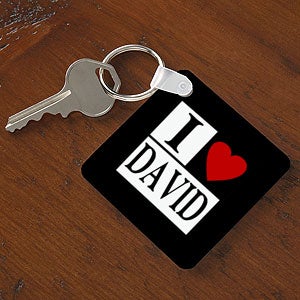 I LOVE -- Personalized Keychain