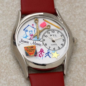 Custom Preschool Teacher Leather Watch - 6089D