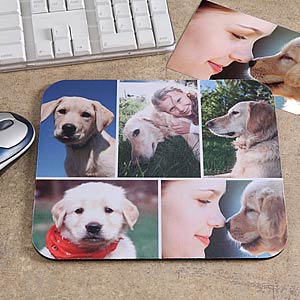 Pet Photo Montage Personalized Computer Mouse Pad - 6136