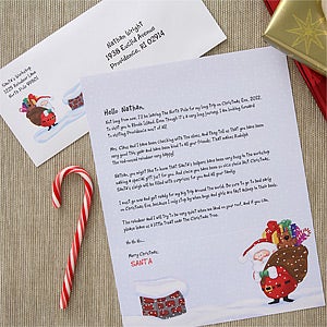 Personalized Christmas Letter from Santa - On The Rooftop - 6235