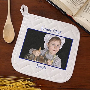 Kids Personalized Photo Apron and Potholder Set - 6282