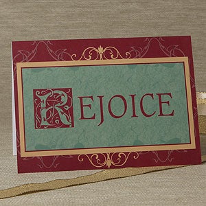 Rejoice Custom Personalized Christmas Cards - 6312