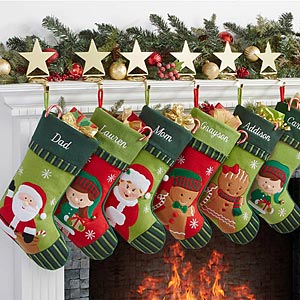 Monogrammed on Personalized Christmas Stockings   Holiday Magic Collection   6316