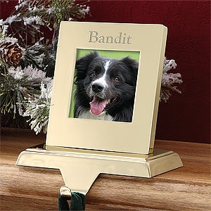 Personalized Pet Picture Frame Christmas Stocking Holder - 6331