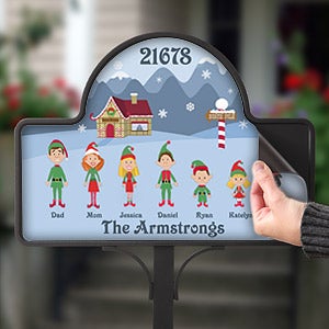 Personalized Cartoon Character Christmas Lawn Sign - 6332