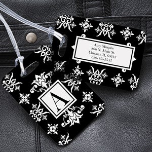 Black Personalized Luggage Tag Travel Set - 6338
