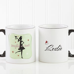 Naughty or Nice Ladies Personalized Christmas Coffee Mug - 6415