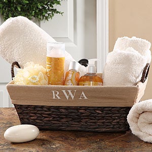 Personalized Lined Wicker Baskets - 6456