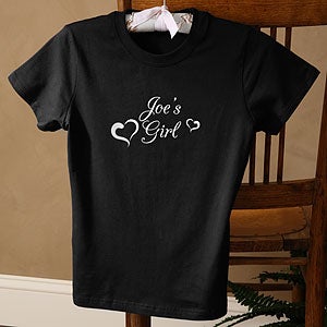 My Girl Personalized Heart Fitted T-Shirts - 6470