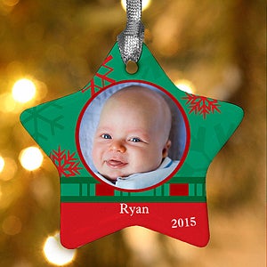Star Photo Personalized Christmas Ornaments - 6487