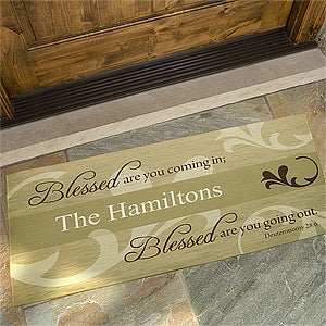 You Are Blessed Personalized Religious Doormat - 6546