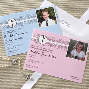 Personalized My First Communion Photo Invitations - 6623