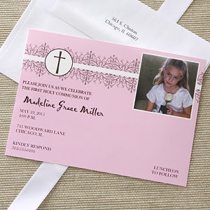 Personalized My First Communion Photo Invitations - 6623