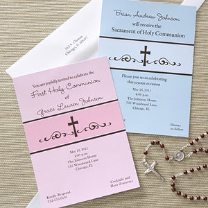 First Communion Prayers Personalized Communion Invitations - 6625