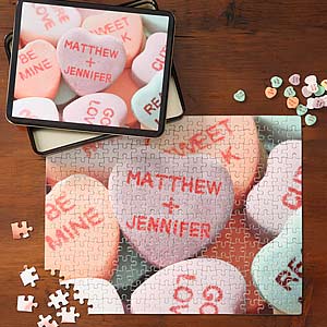 Conversation Candy Hearts Personalized Valentine Puzzle - 6633